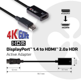 Club 3D DisplayPort 1.4 auf HDMI 2.0a HDR 4K60Hz Aktiver Adapter